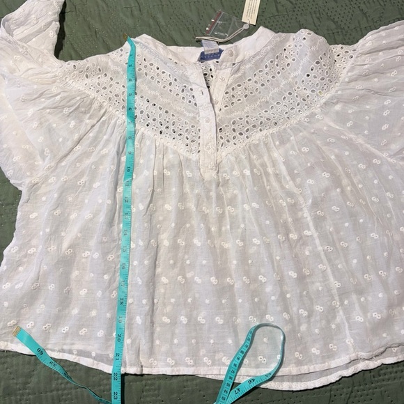 NWT Calypso St. Barth Eyelet Blouse - Picture 6 of 6